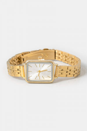 Minimalist Rectangle Watch-Gold