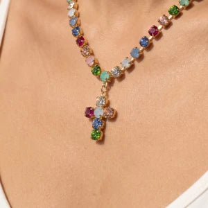 Jewel Cross Necklace
