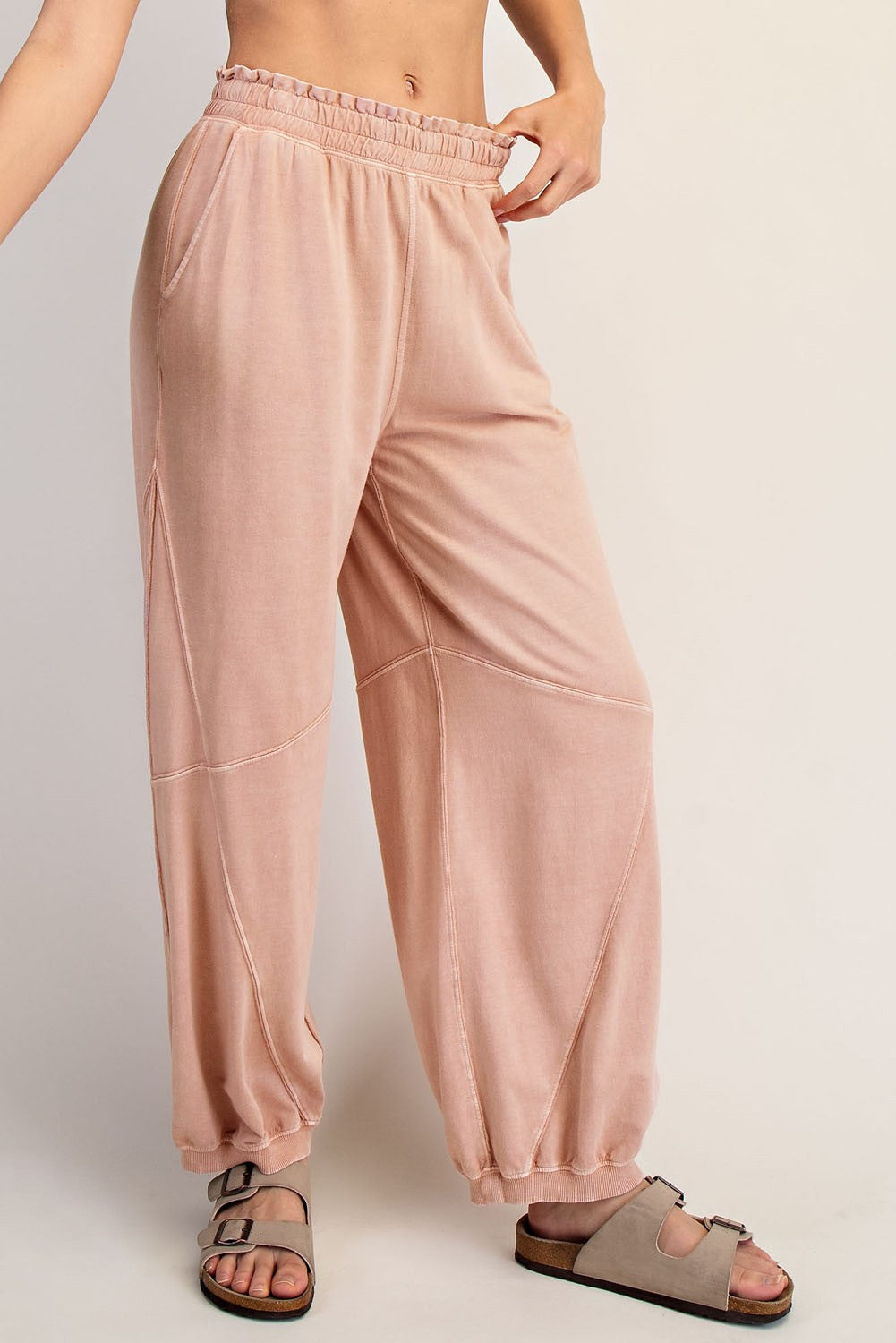 Mineral Washed Terry Butter Jogger Pants