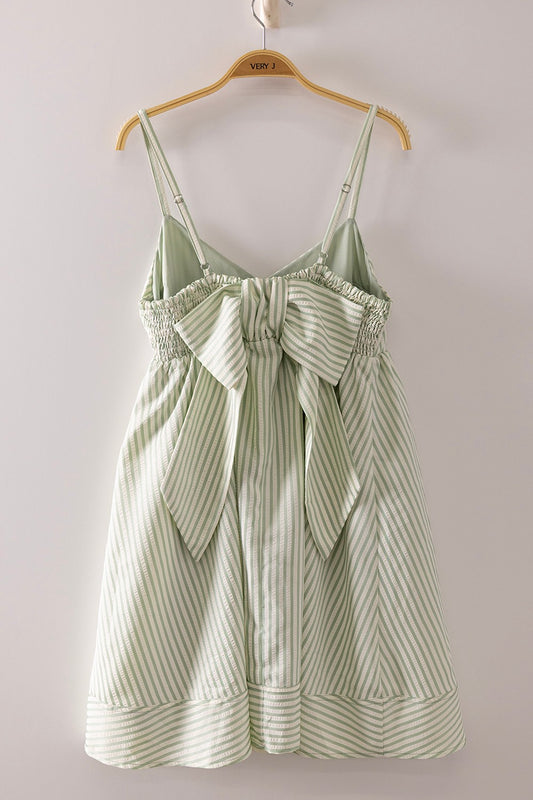Stripe Bow Babydoll Sundress
