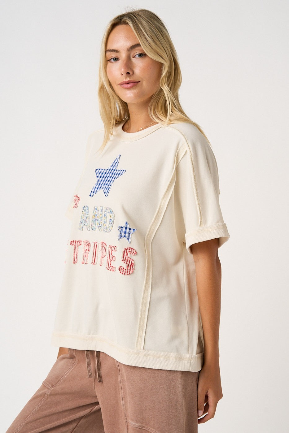 Stars & Strips Patchwork Top