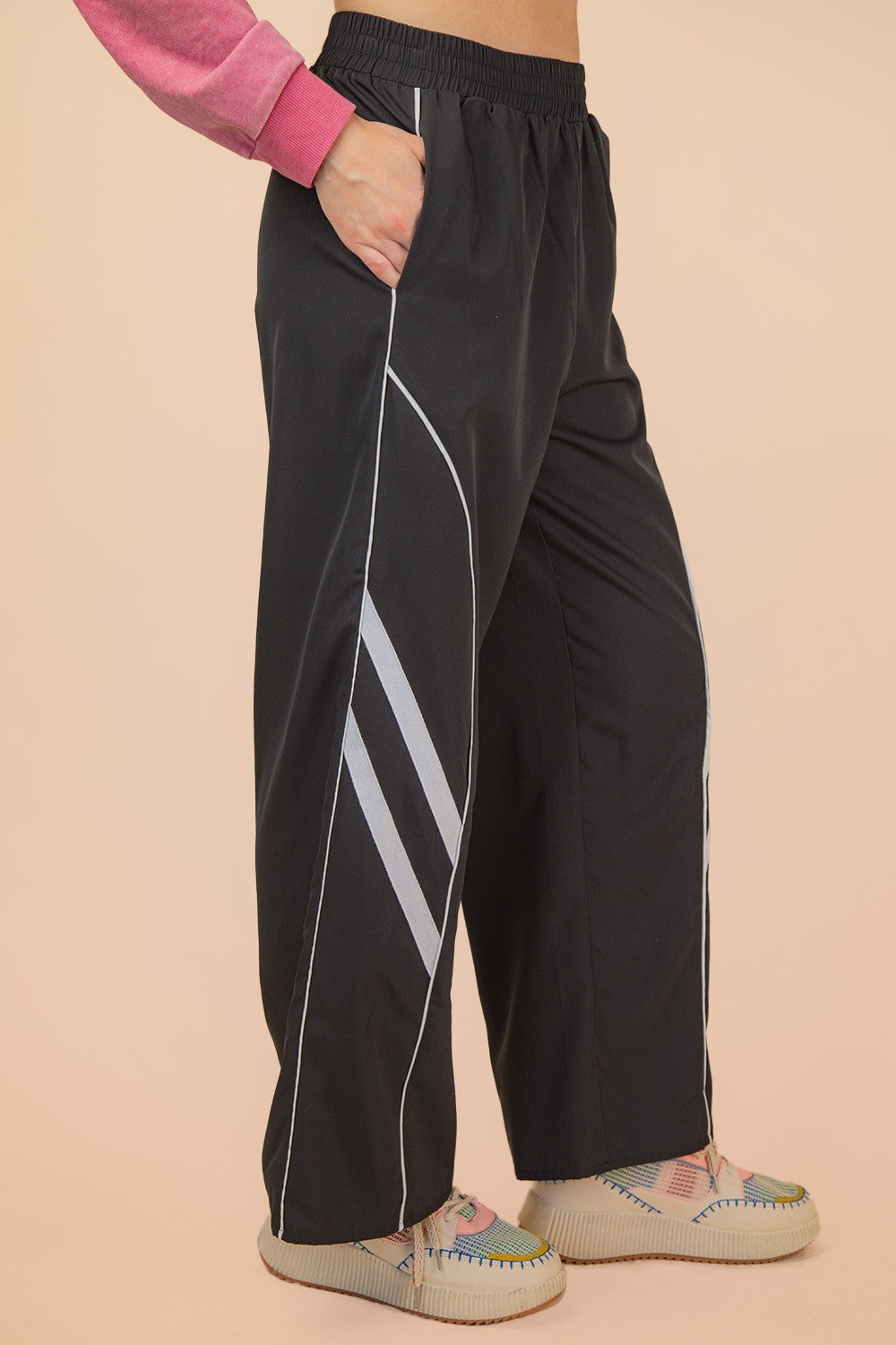 Wide Leg Track Pants