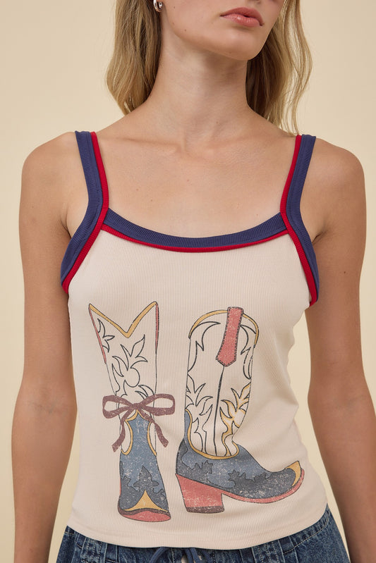 Cowgirl-Boot Country Tank Top