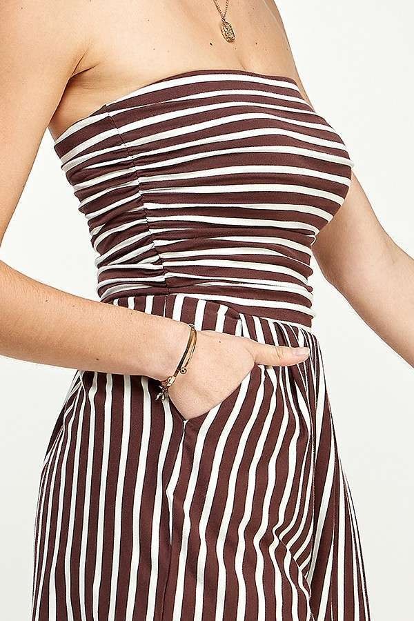 Stripe Tube Romper