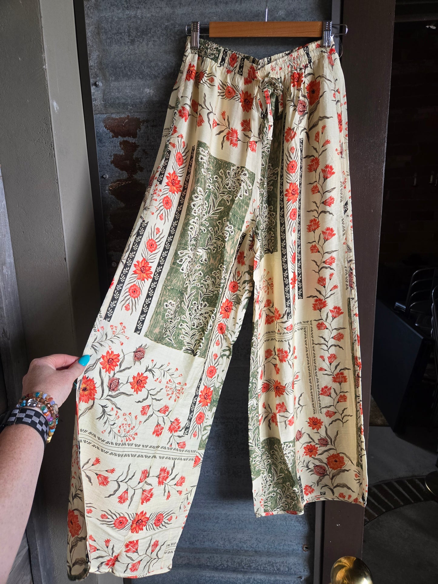 Patchwork Floral Swing Pants