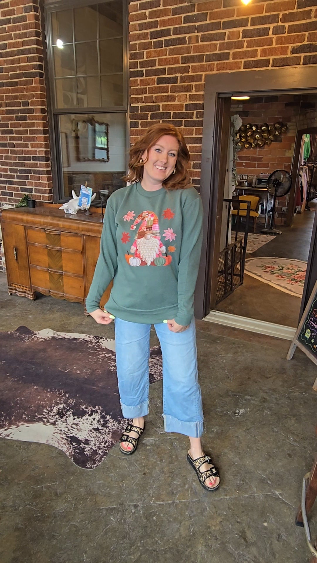 Patchwork Gnome Crew Neck