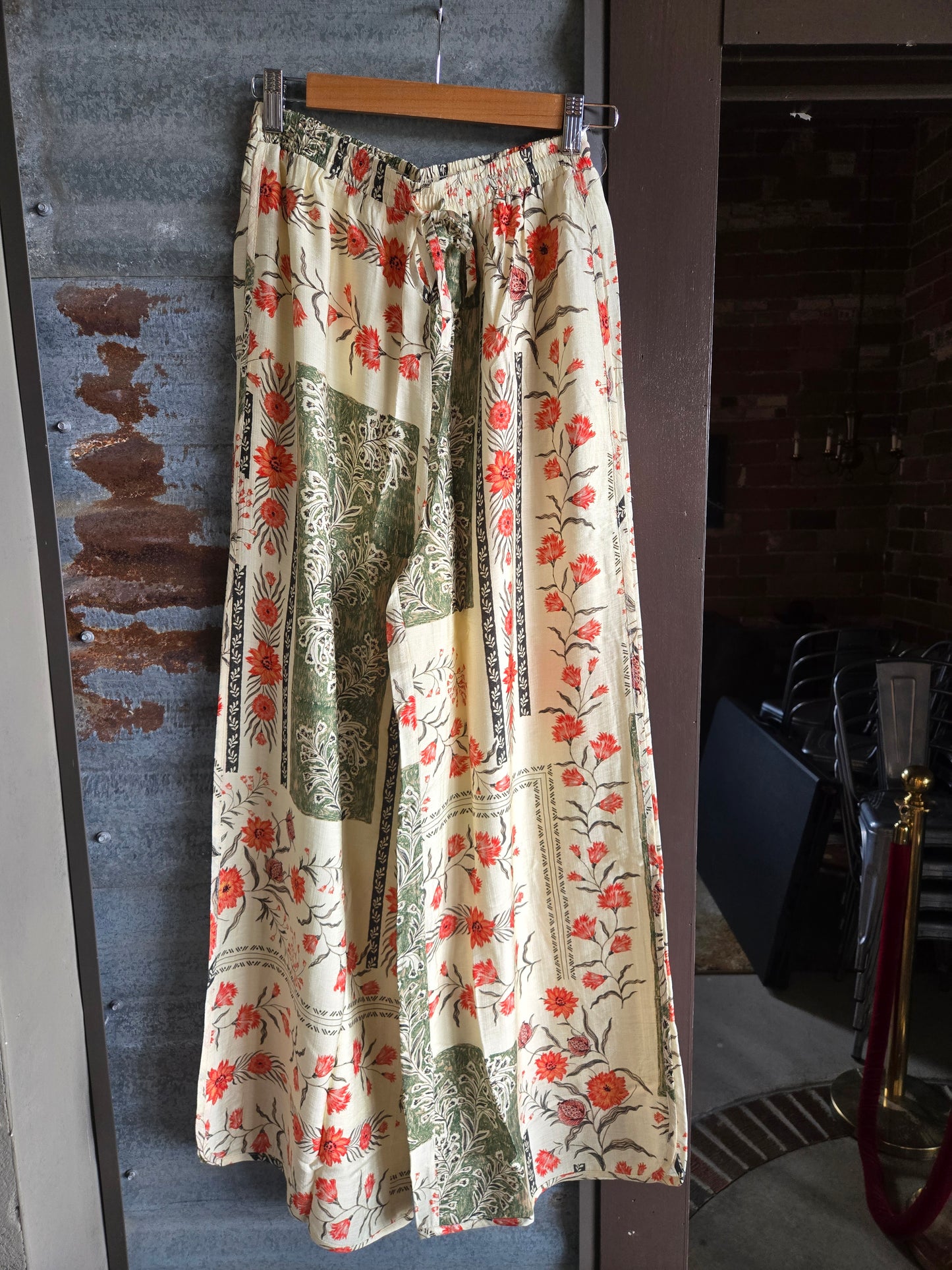 Patchwork Floral Swing Pants