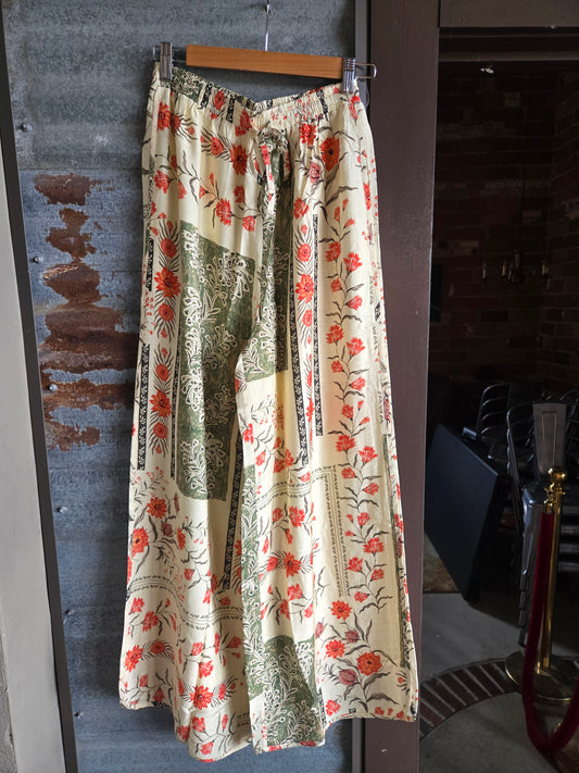 Patchwork Floral Swing Pants