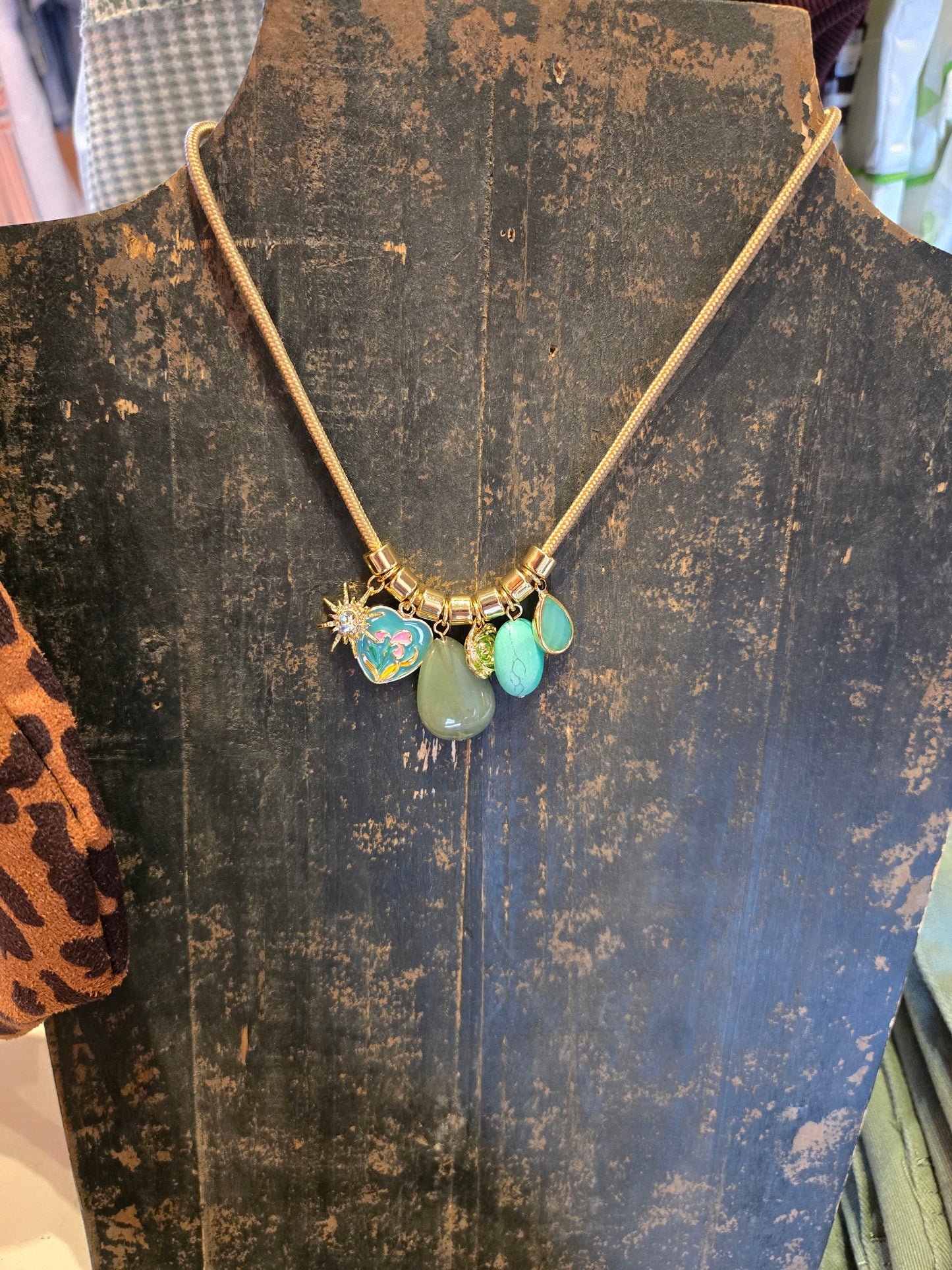Turquoise & Floral Necklace