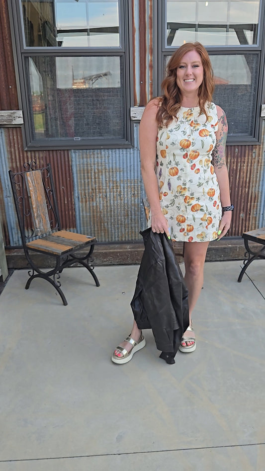 Pumpkin Patch Button Down Dress