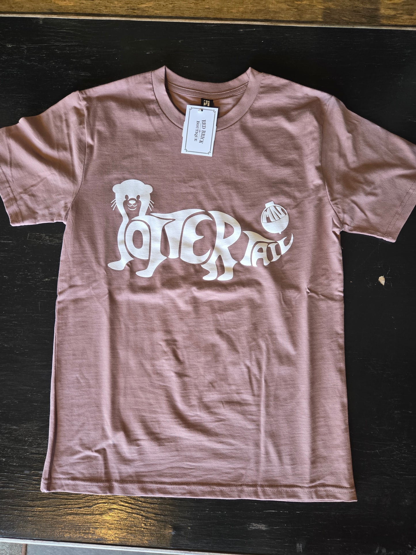 Bobber the Otter Shirt-Dusty Rose