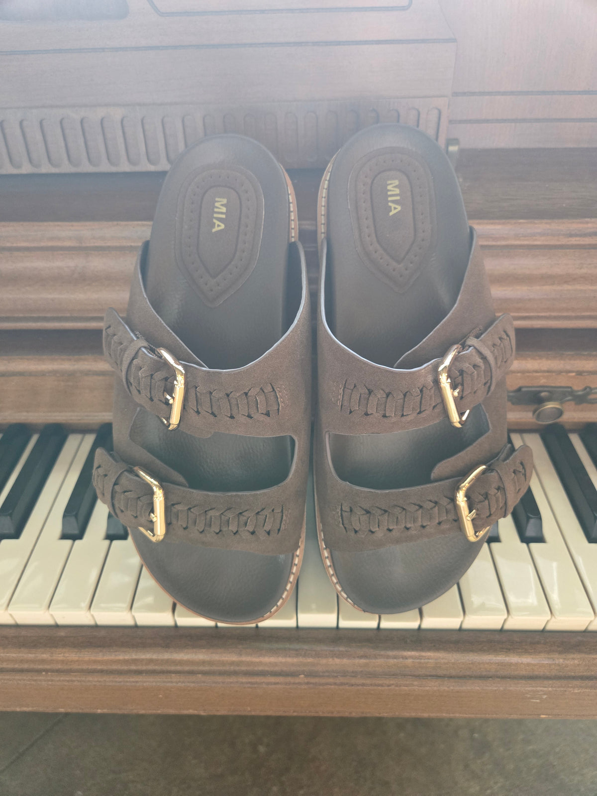 Marley Chocolate Braided Sandals