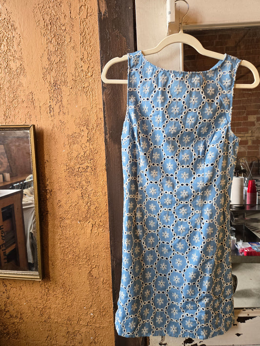 Eyelet Denim Summer Dress