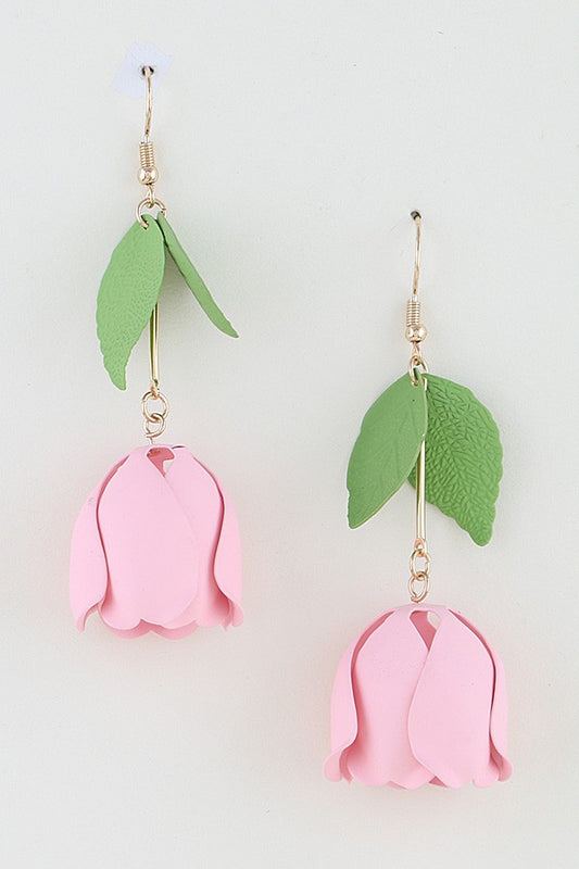 Blossoming Rose Dangle Earrings