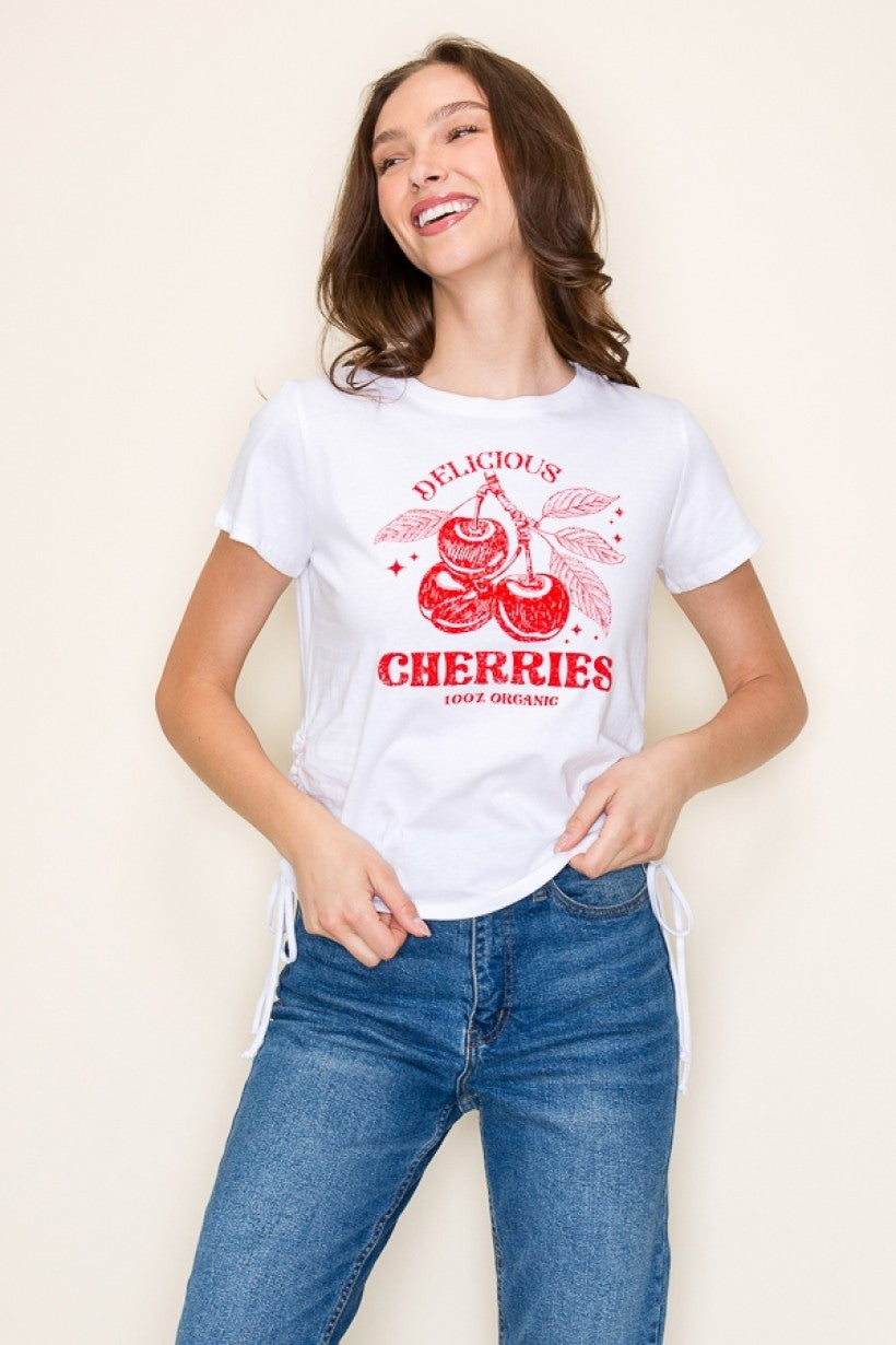 Cherry Bomb Side Tie Top