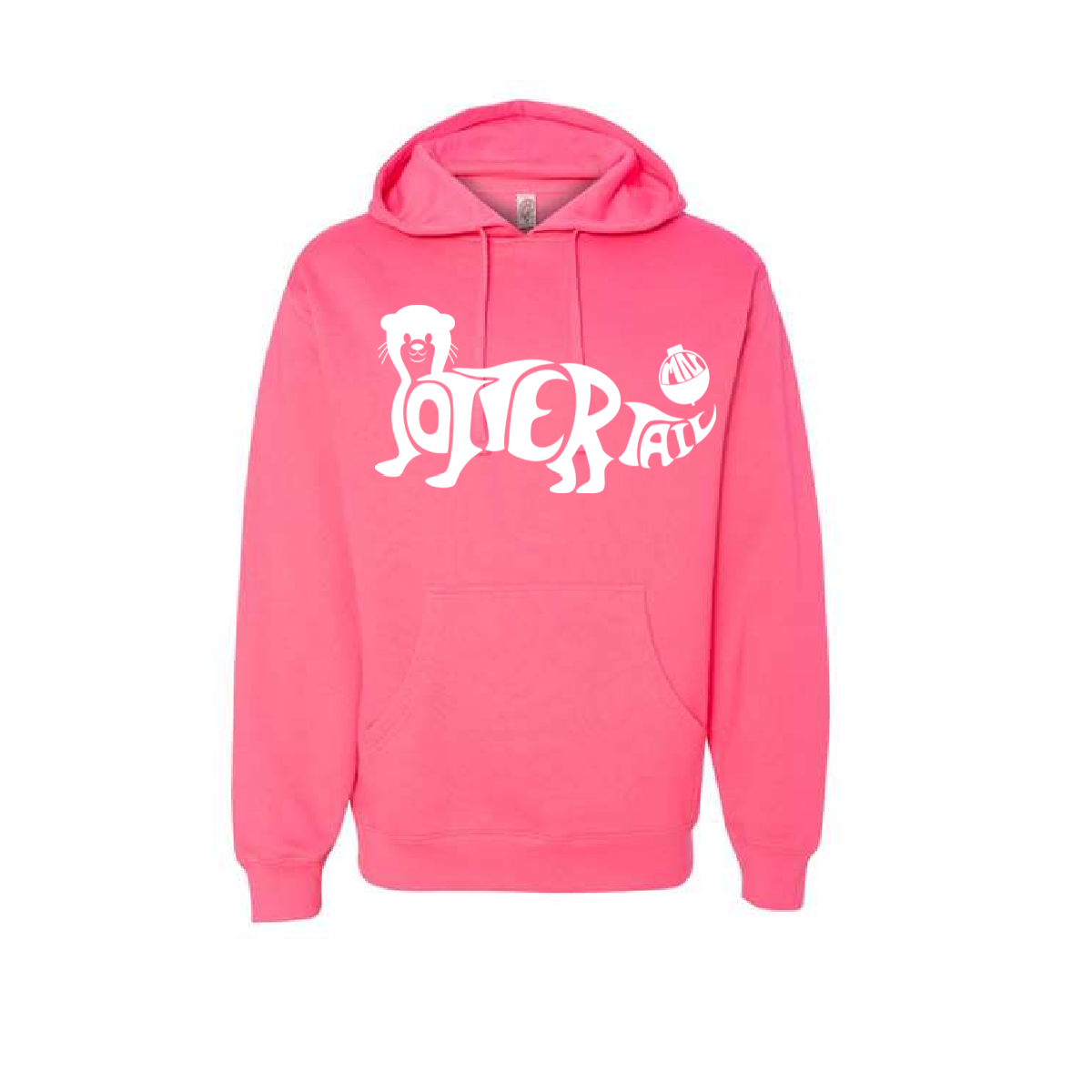 Bobber the Otter Hoodie-Hot Pink